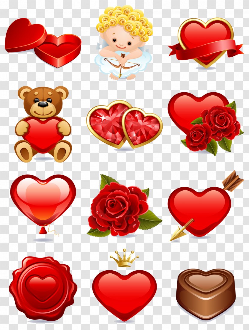 Valentine's Day Paper Clip Art - Flower - Cupid Transparent PNG