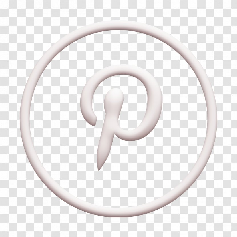 Circle Icon Pinterest - Logo - Blackandwhite Number Transparent PNG