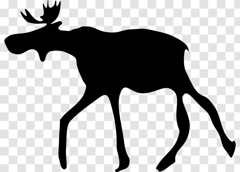 Elk Moose Clip Art - Silhouette Transparent PNG
