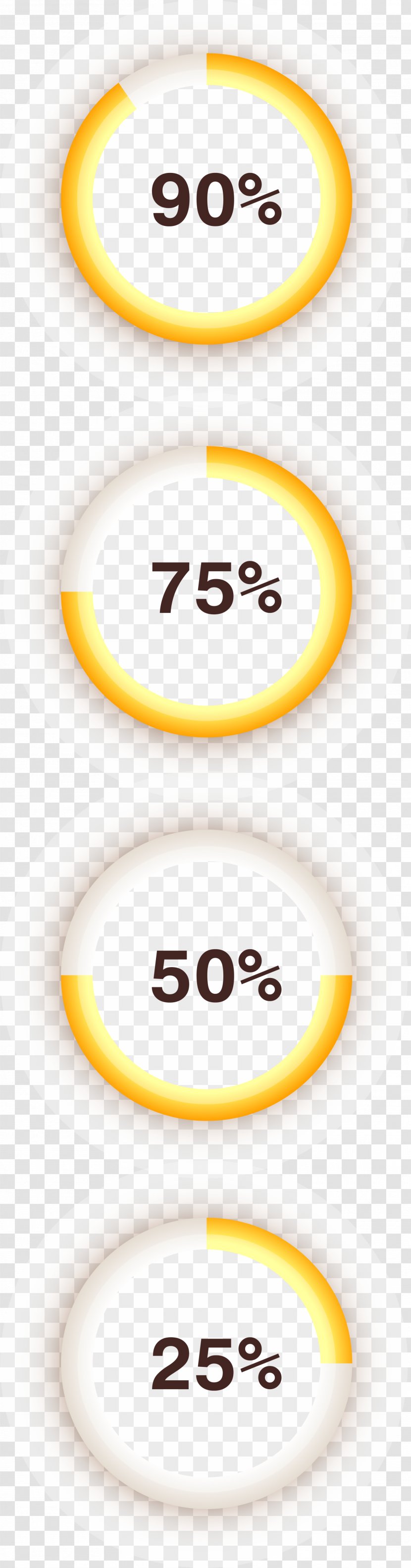 Download Progress Bar - Yellow - Hand Painted Circle Transparent PNG