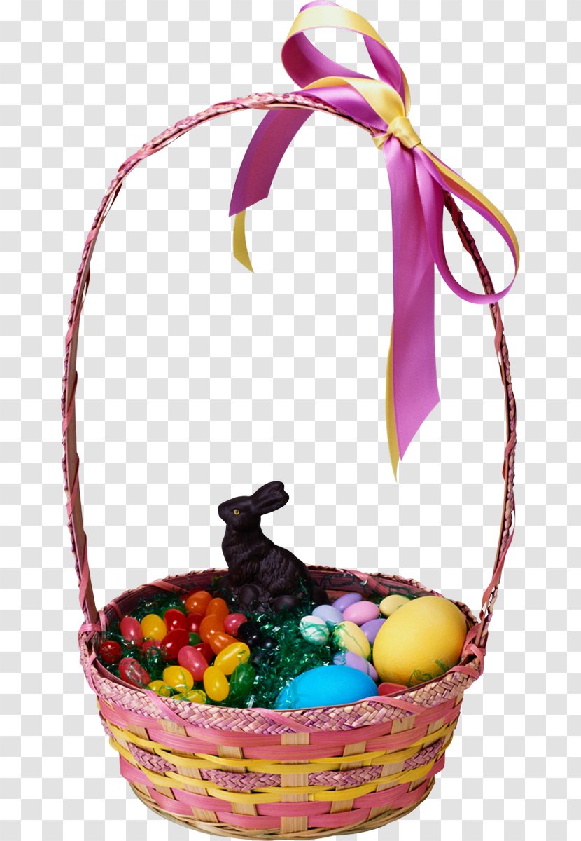 Easter Bunny Egg Basket Clip Art Transparent PNG