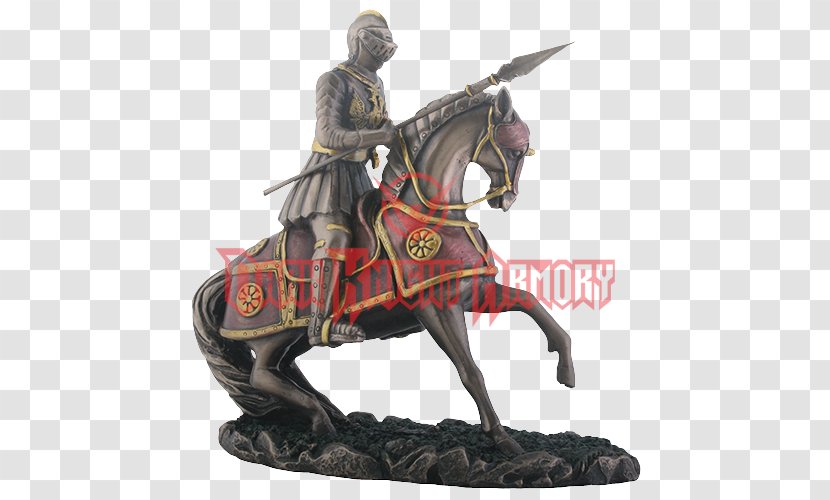Knight Equestrian Statue Crusades Figurine - Armour - Horse Transparent PNG