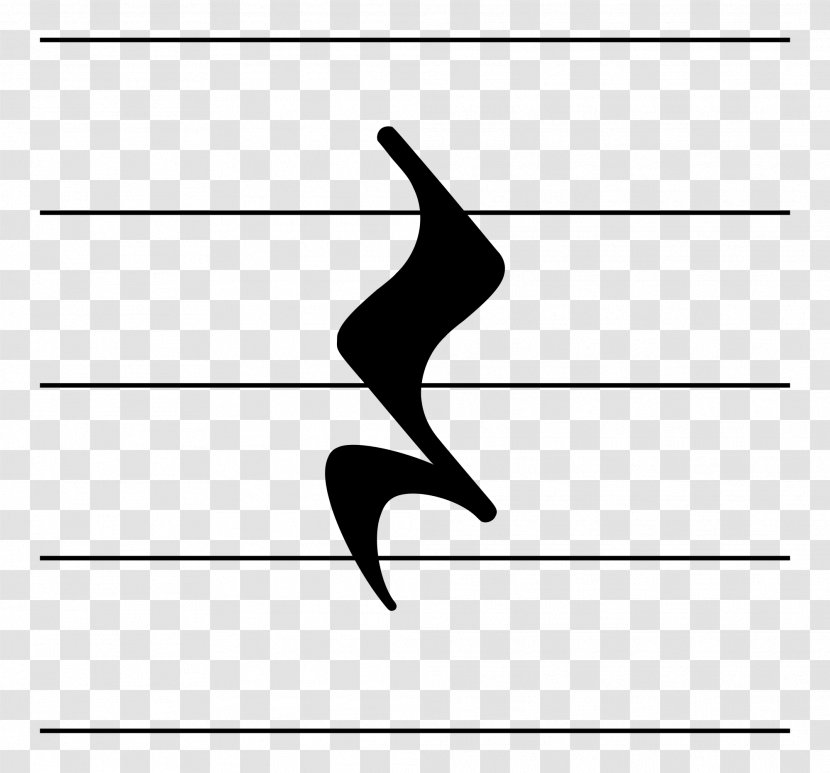 Rest Quarter Note Musical Soupir Clip Art - Silhouette - Type Transparent PNG