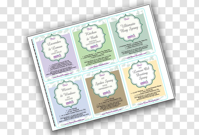 Party Font - Supply - Recipe Card Transparent PNG