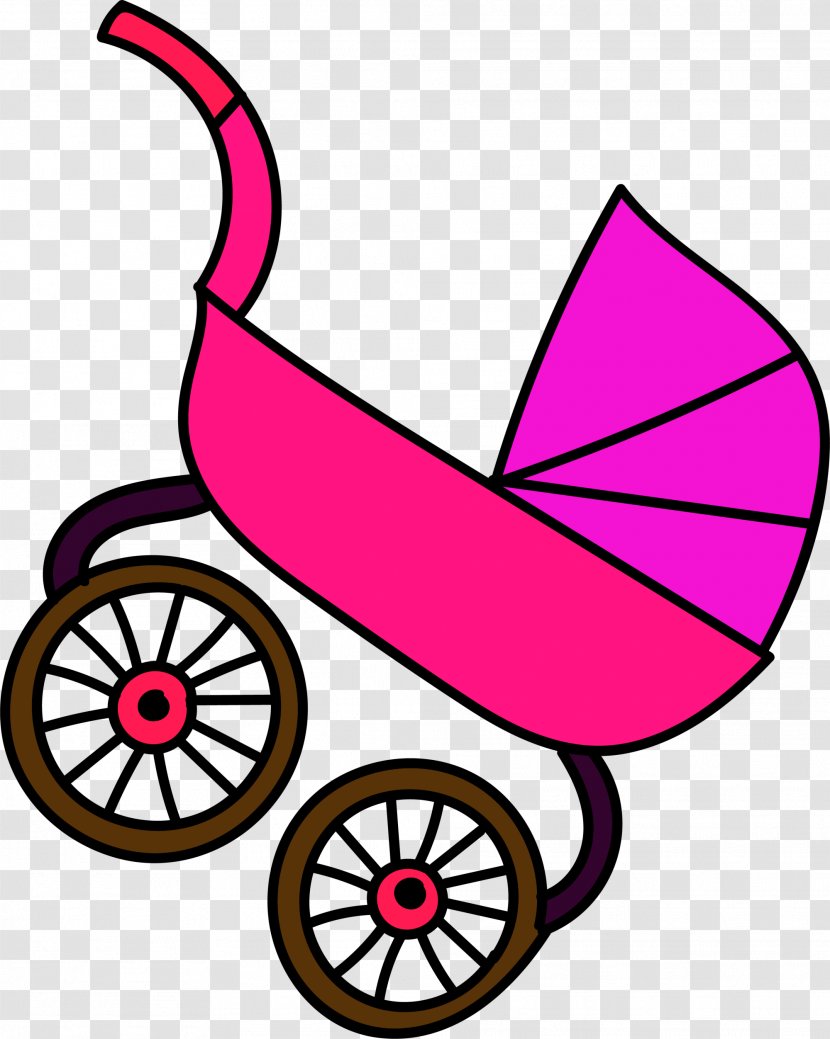 Baby Transport Infant Child Clip Art - Flower - Purple Cartoon Carriage Transparent PNG