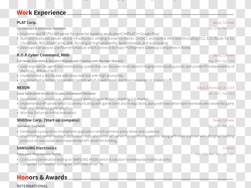 Document Template Résumé Curriculum Vitae LaTeX - Graduate Entry Transparent PNG