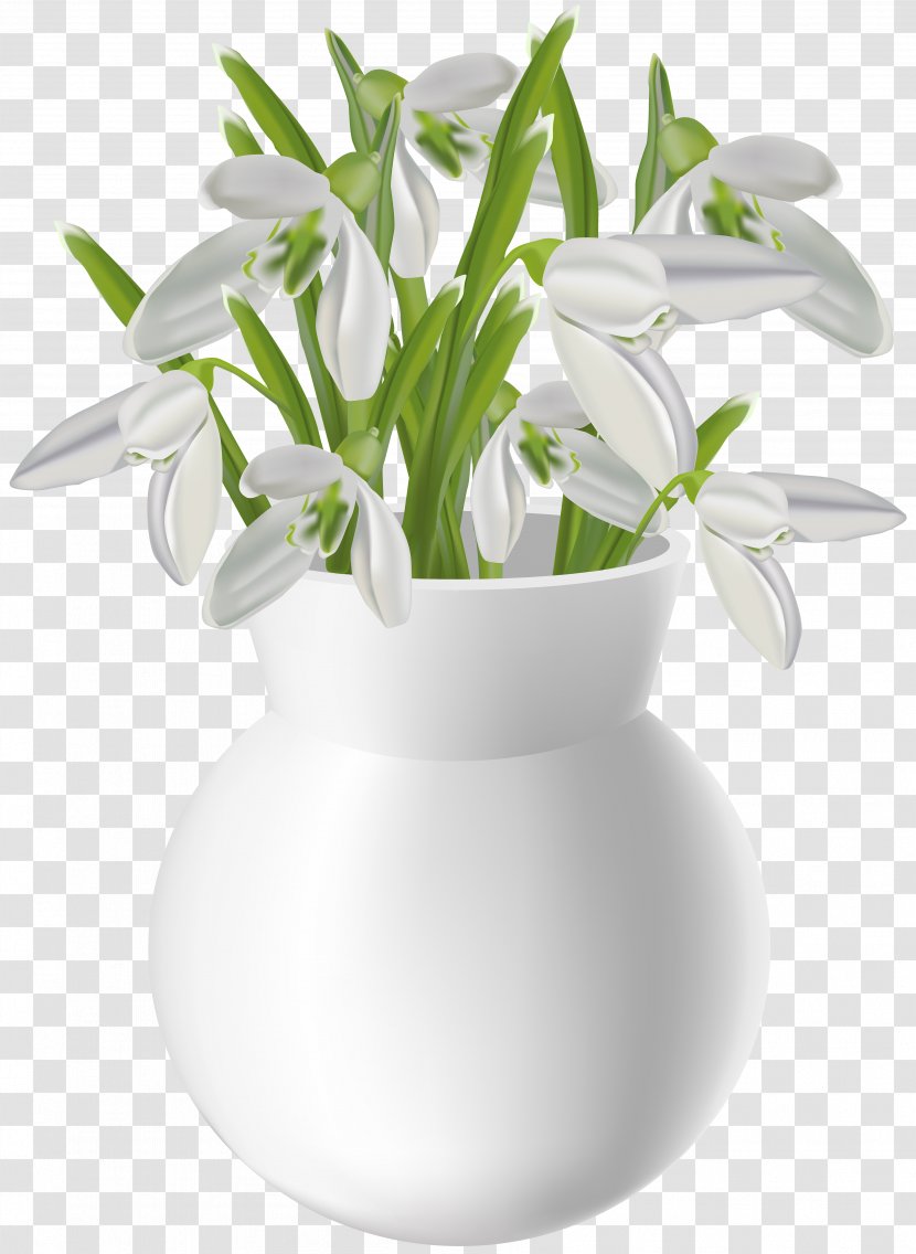 Vase Clip Art - With Snowdrops Transparent Image Transparent PNG