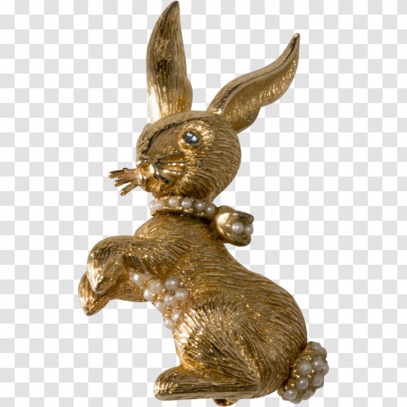 Hare Bronze Sculpture - Bunny Ears Transparent PNG