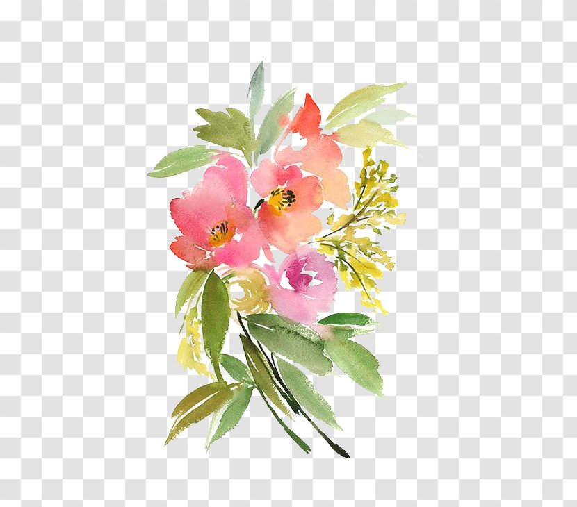 Watercolor: Flowers Paper Watercolour Painting - Flower Bouquet - Watercolor Transparent PNG