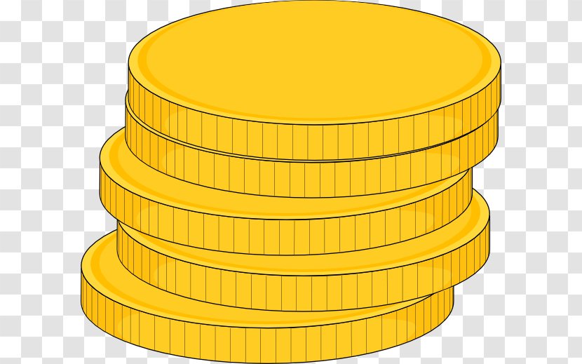 Money Coin Saving Clip Art - Cylinder - Vector Transparent PNG