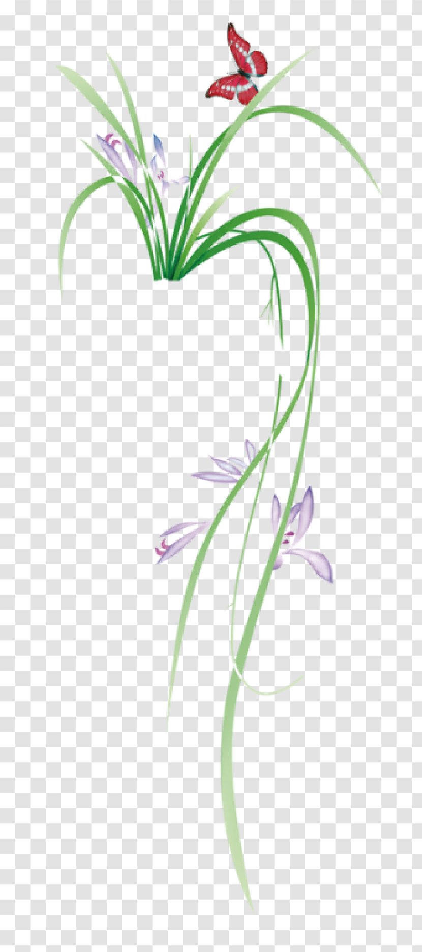 Green Designer - Purple - Fresh Wind Hand Painted Grass Transparent PNG
