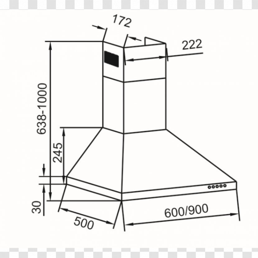 Drawing Furniture Line Angle - Area - Kitchen Chimney Transparent PNG