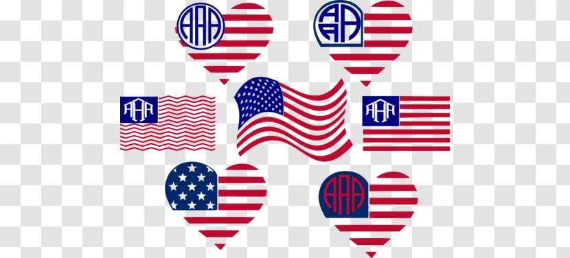 Flag Of The United States Monogram Independence Day - Area Transparent PNG