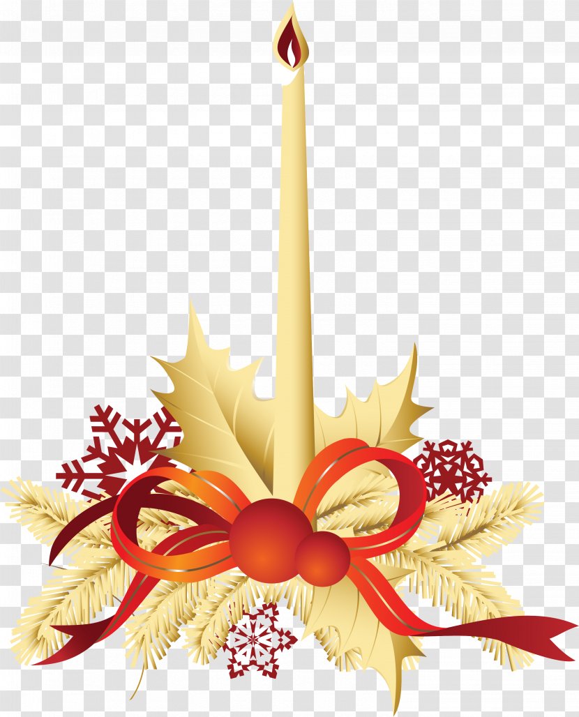 Candle Christmas Ornament New Year Clip Art - Decoration Transparent PNG
