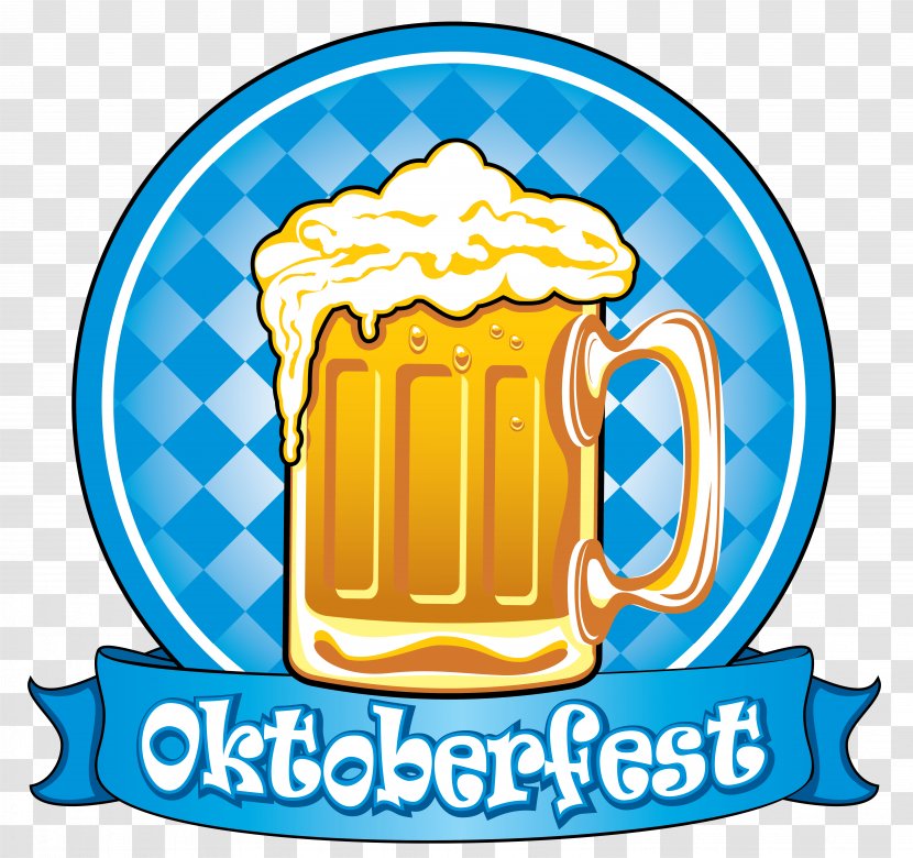 Beer Bottle Label - Glasses - Oktoberfest Blue Decor With Clipart Picture Transparent PNG