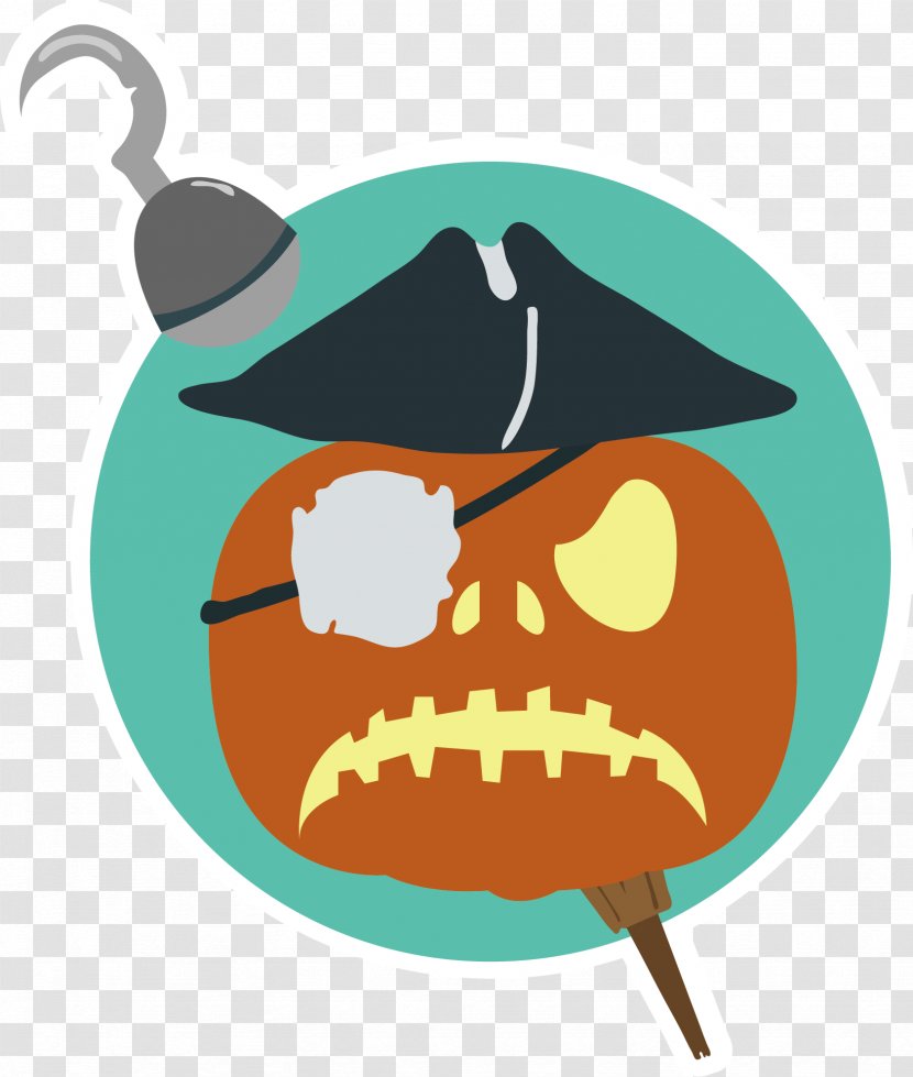 Paper Post-it Note Pumpkin Sticker Clip Art - Food - Vector Horror Transparent PNG