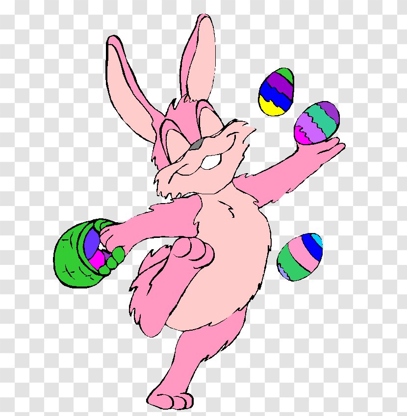 Easter Bunny Jumping Clip Art - Frame Transparent PNG