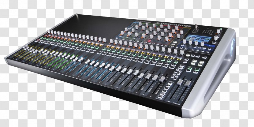 Microphone Audio Mixers Soundcraft Spirit Si Performer 3 Digital Mixing Console - Watercolor Transparent PNG