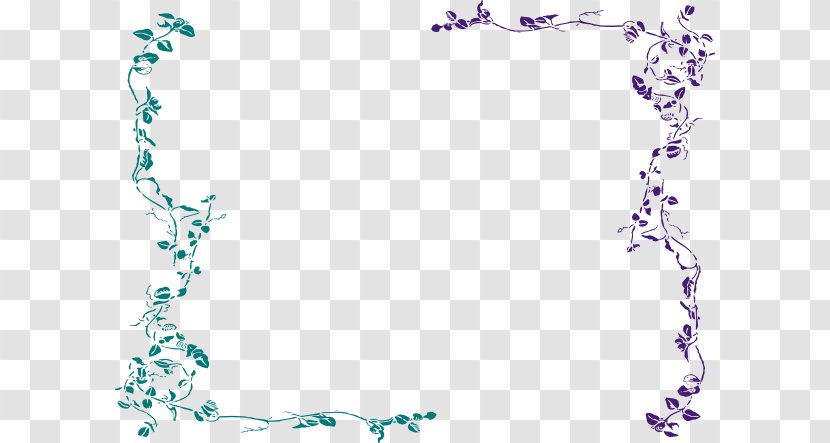 Vine Drawing Clip Art - Violet - Lace Border Available In Different Size Transparent PNG