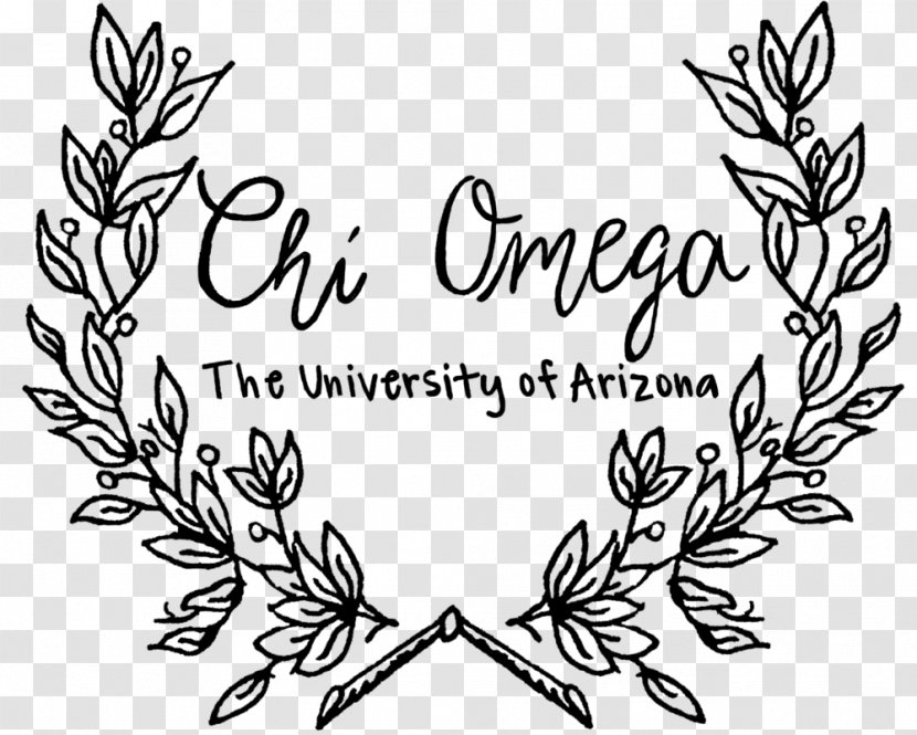 University Of Arizona Chi Omega Auburn South Dakota State Fraternities And Sororities - Floral Design - Font Transparent PNG