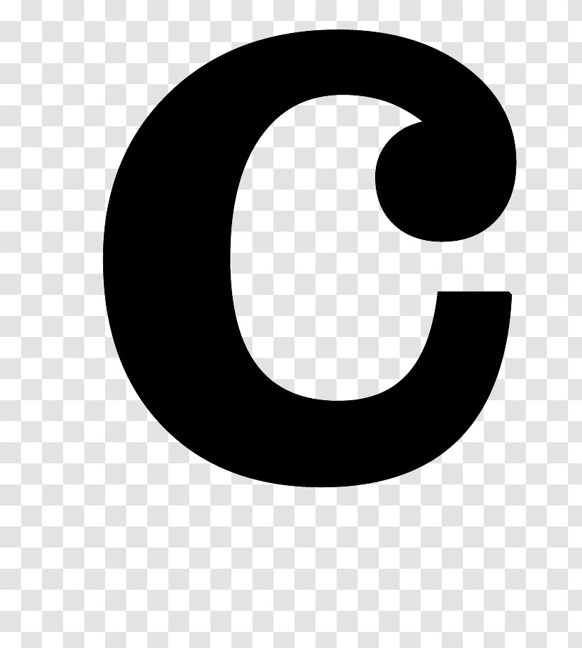 Brand Logo Black And White Font - Letter C Transparent PNG