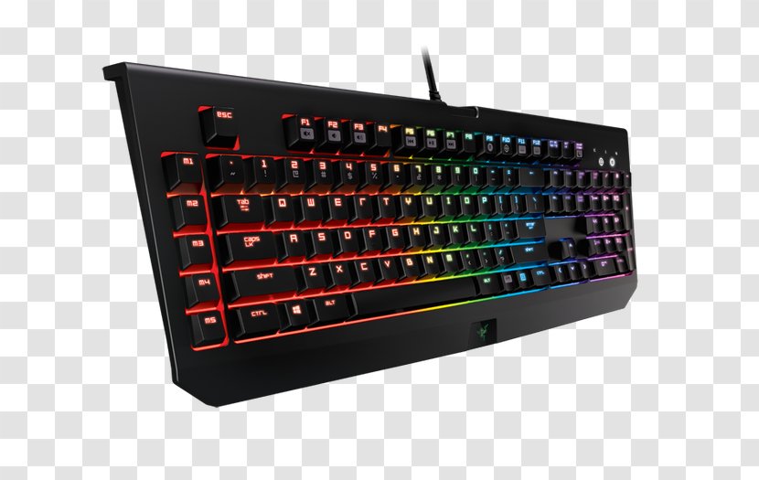 Computer Keyboard Razer BlackWidow Chroma Gaming Keypad Blackwidow X Tournament Edition - Electronic Instrument Transparent PNG