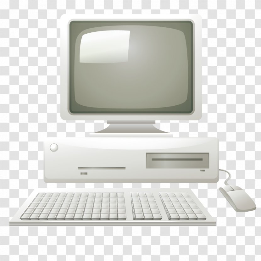 Computer Hardware Monitor Personal - Desktop - Vector Vintage Transparent PNG