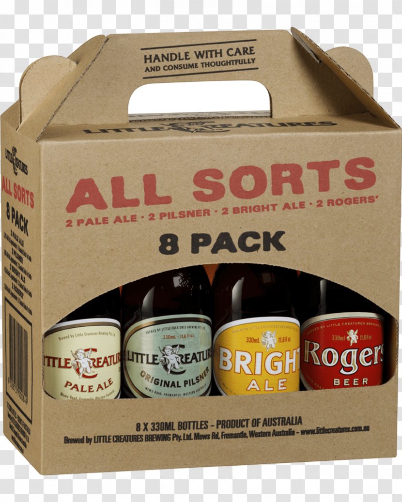 Little Creatures Brewery Beer Bottle Alcoholic Drink Carton - Box - Pack Transparent PNG