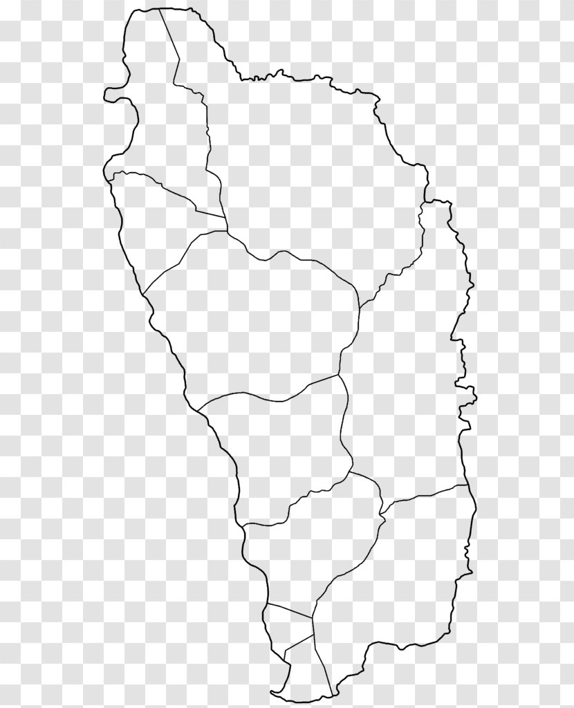 Parishes Of Dominica Blank Map Flag Google Maps - Monochrome Transparent PNG