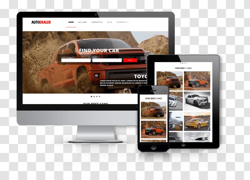 Car Web Development Template Joomla - Media Transparent PNG