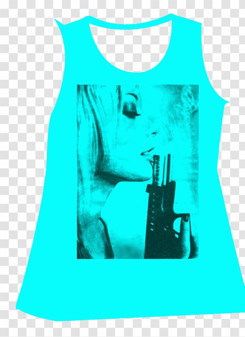 T-shirt Sleeveless Shirt Designer - Aqua Transparent PNG