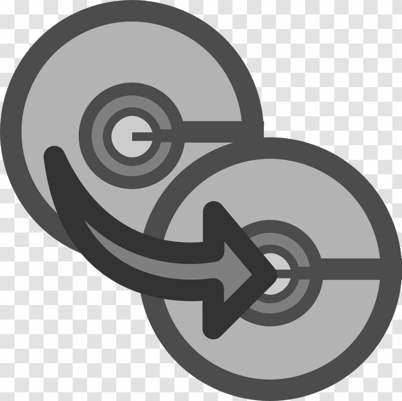 Compact Disc Copying Clip Art - Black And White - Double-spending Transparent PNG
