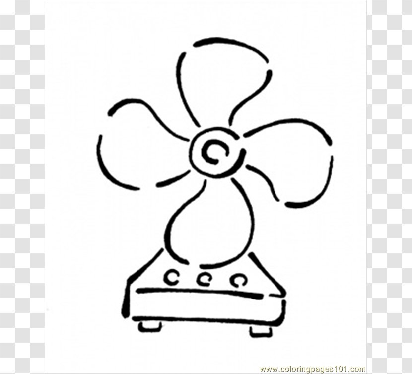 Hand Fan Coloring Book Home Appliance Machine - Adult - Pages Of Electric Transparent PNG