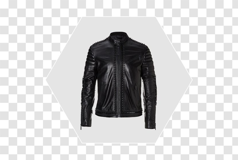 Leather Jacket Flight Coat - Clothing - Philipp Plein Transparent PNG