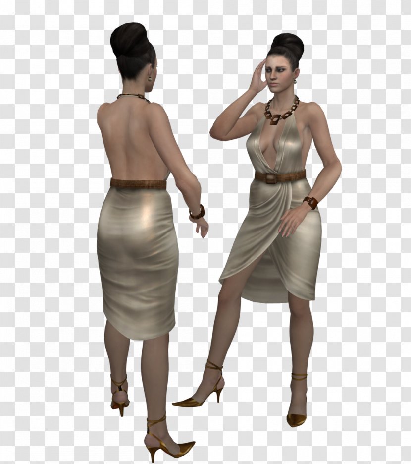 Waist Cocktail Dress Hip Shoulder - Standing Transparent PNG