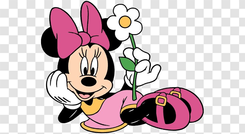 Minnie Mouse Flower Clip Art - Fictional Character Transparent PNG