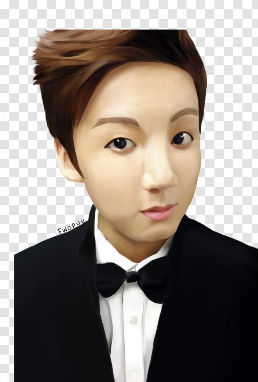 Eyebrow Art Cheek Tuxedo M. Forehead - White Collar Worker - Bts Drawings Group Transparent PNG