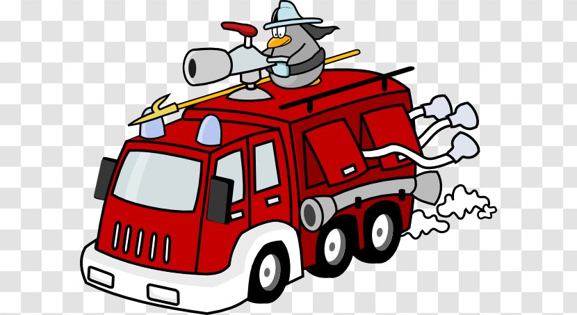 Fire Engine Firefighter Clip Art - Automotive Design - Free Department Clipart Transparent PNG