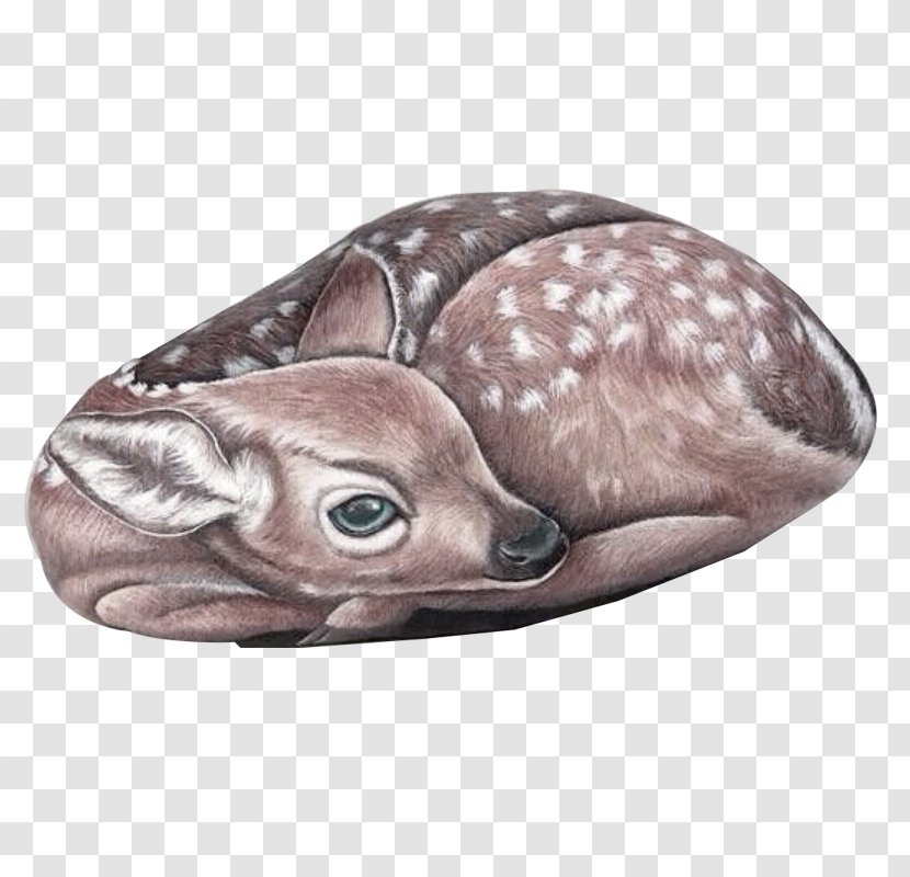 Drawing Painter Painting Stone Art - Brown Fresh Deer Decoration Pattern Transparent PNG