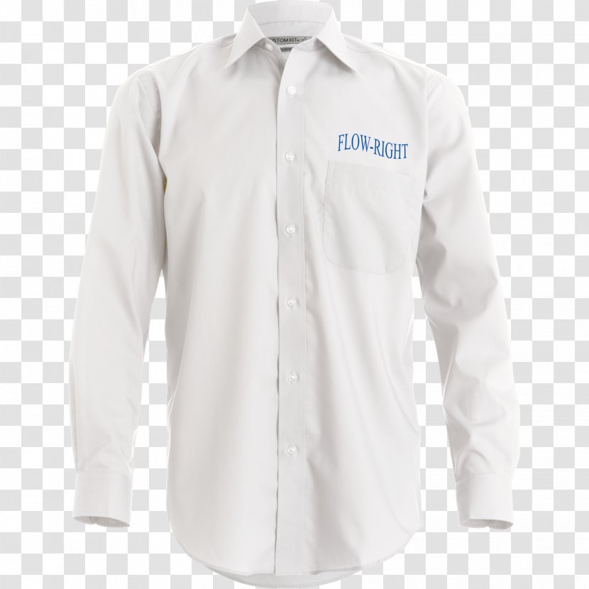 Dress Shirt Collar Sleeve Button - White - Work Uniforms And Jackets Transparent PNG