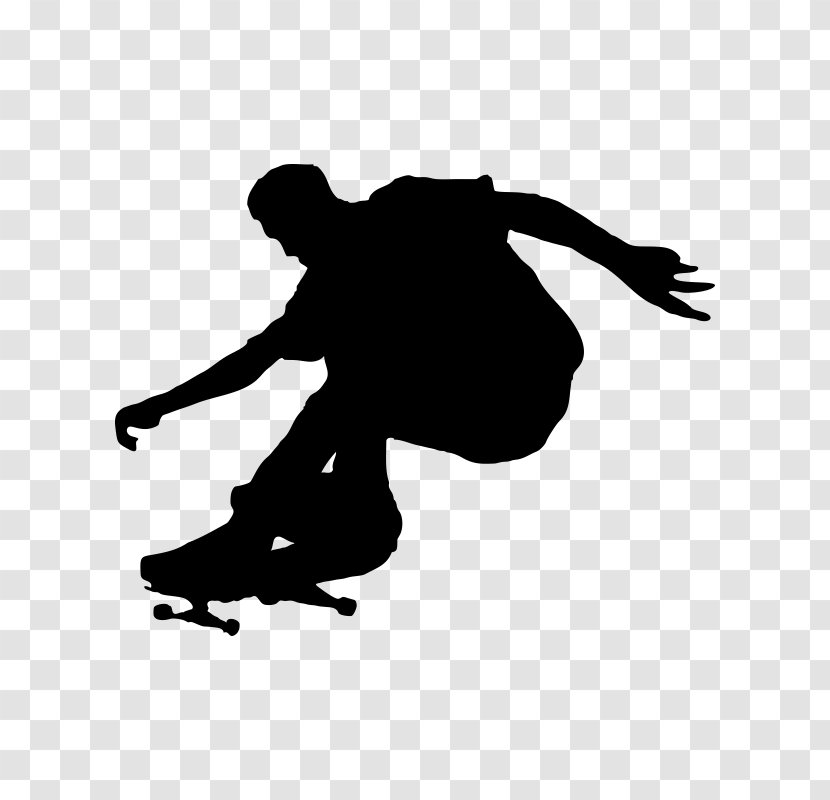 Skateboarding Extreme Sport Longboard - Silhouette - Skateboard Transparent PNG