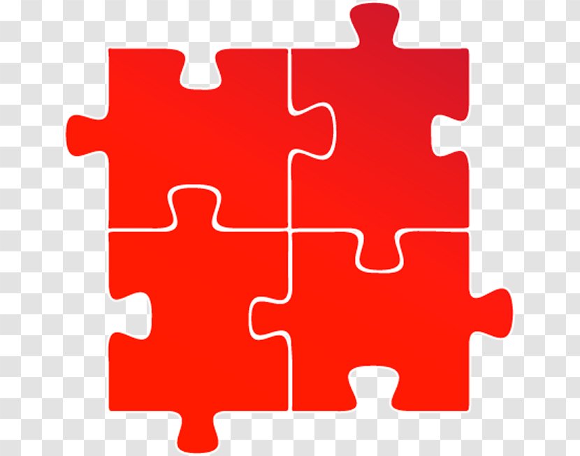 Jigsaw Puzzle Pieces, Red. - Stock Photography Transparent PNG