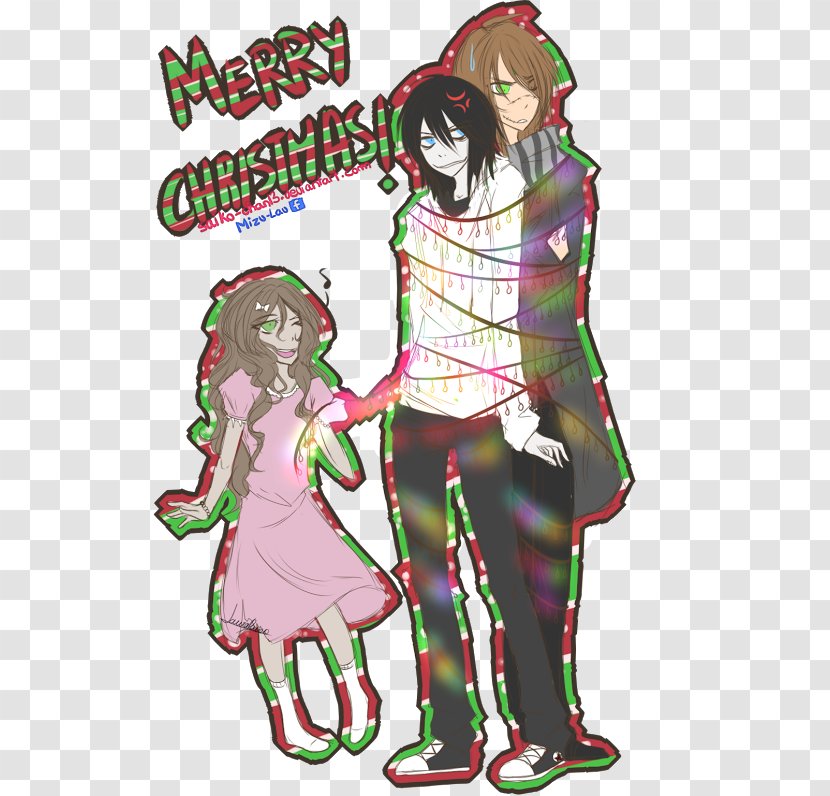 Creepypasta Jeff The Killer Drawing Fandom - Cartoon - Chirstmas Transparent PNG