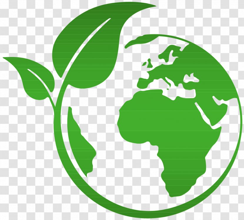 Green Leaf World Logo Clip Art - Paint - Emblem Globe Transparent PNG
