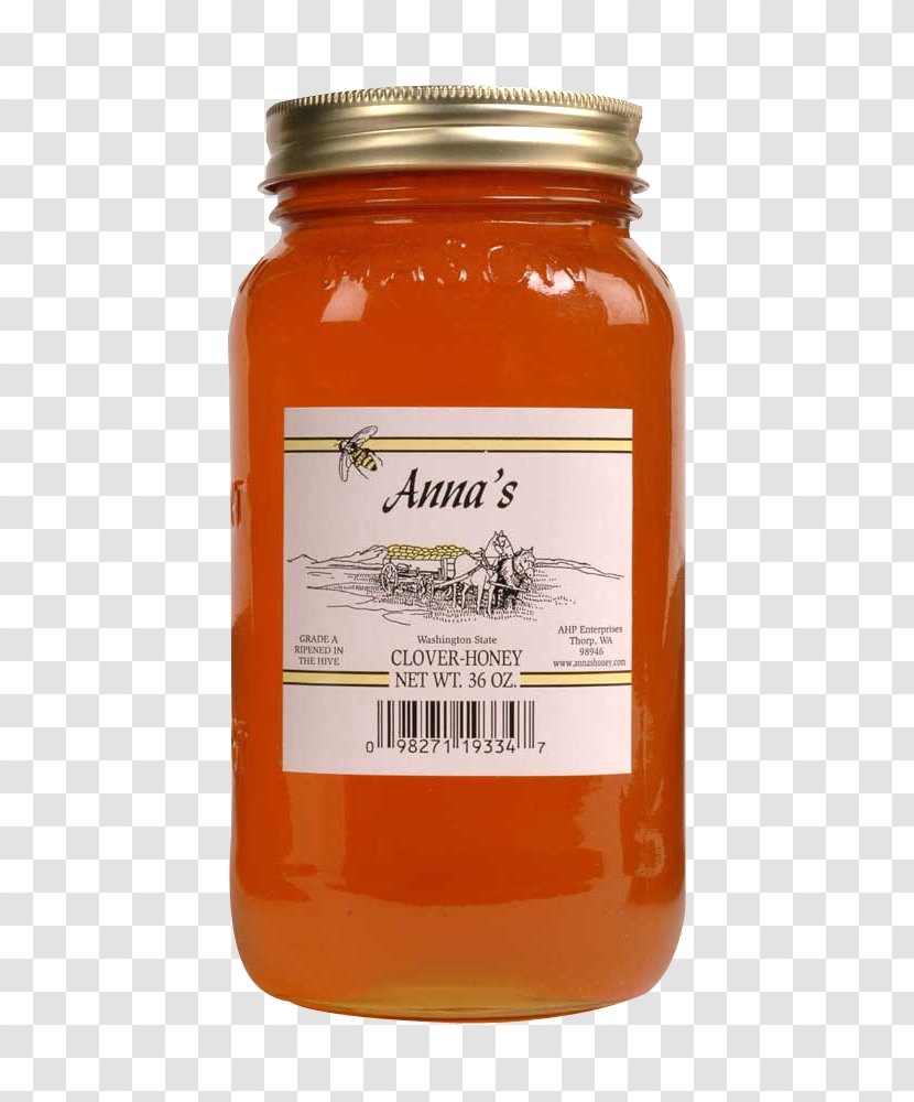 Bee Monofloral Honey Mason Jar Transparent PNG