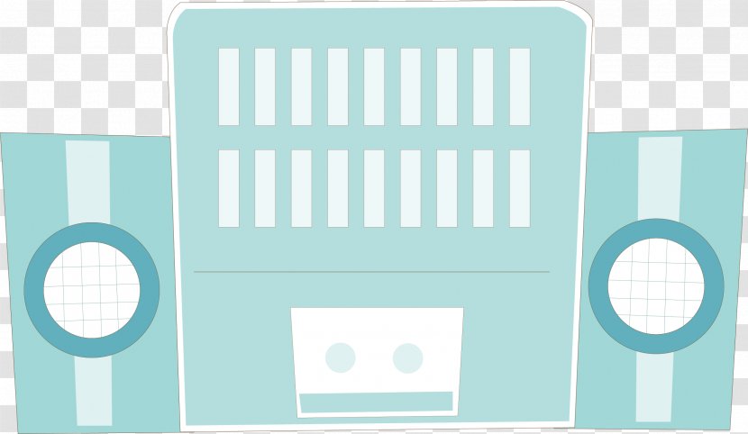Drawing - Blue - Hand-painted Radio Vector Transparent PNG