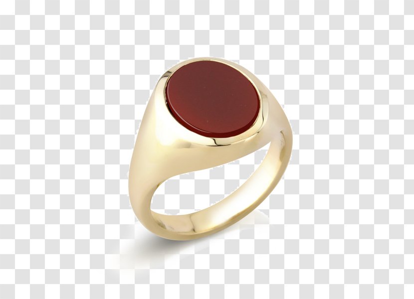 Ruby Carnelian Ring Colored Gold Transparent PNG