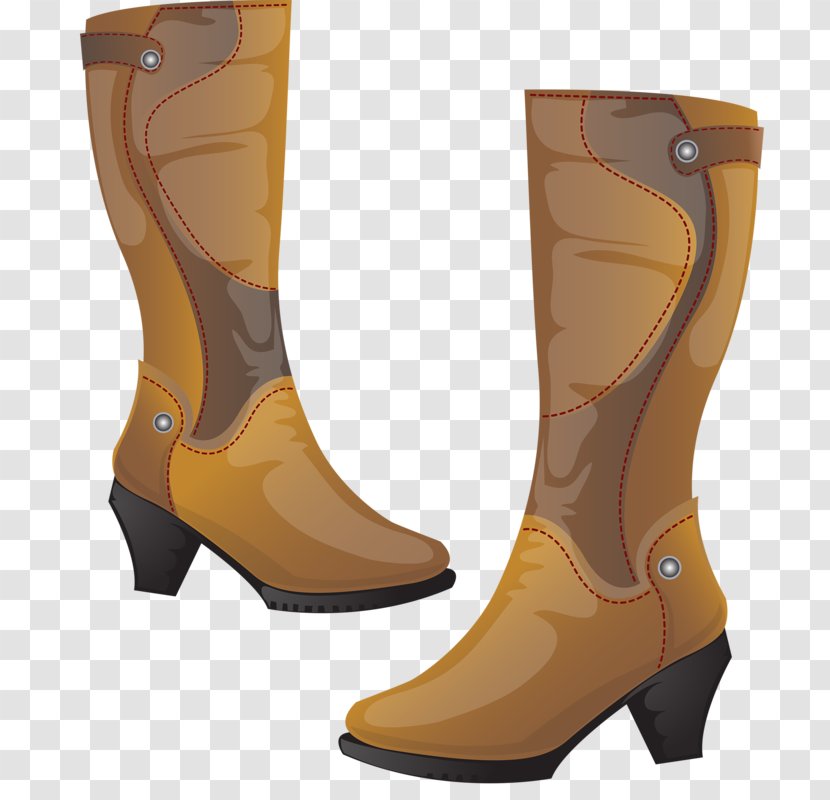 Cowboy Boot Shoe - Designer - Women's High Boots Transparent PNG