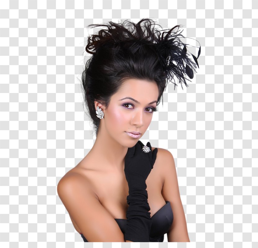 Clau Female Woman Black And White - Long Hair - Mulher Transparent PNG