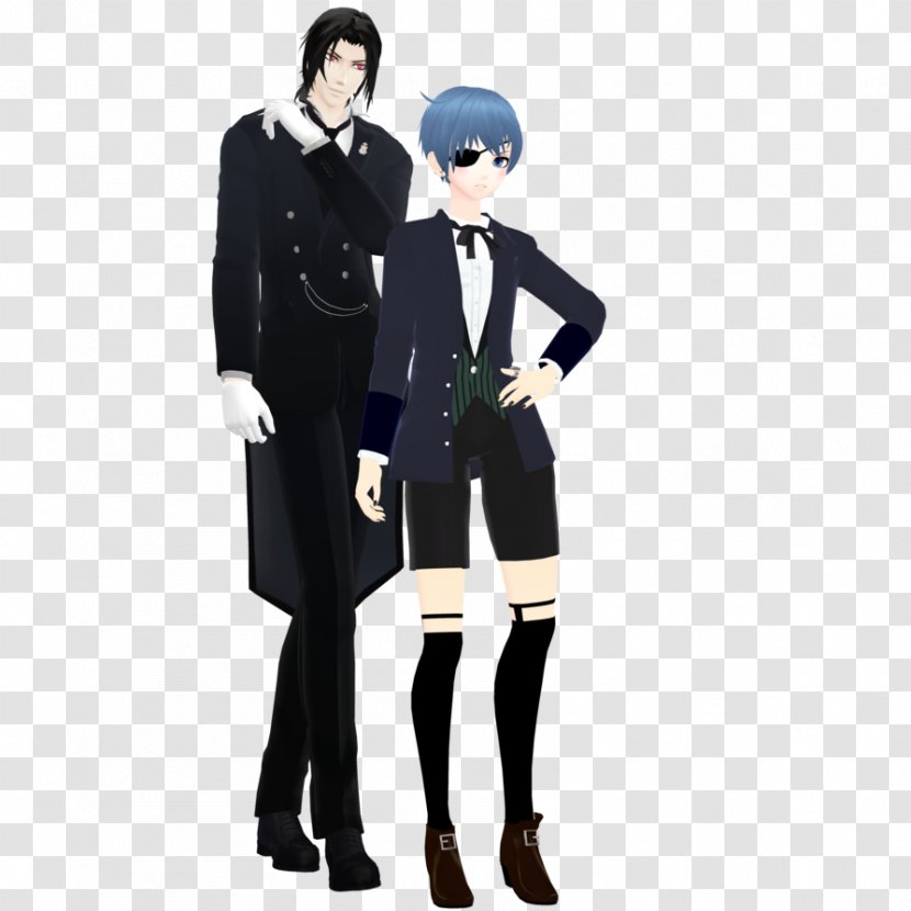 Sebastian Michaelis MikuMikuDance Male Hatsune Miku Art - Outerwear - Suit Transparent PNG